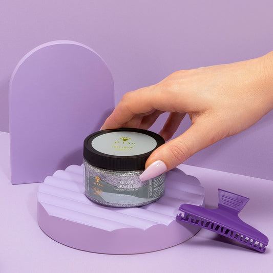 Curl Color Glitter Silver Sparkle