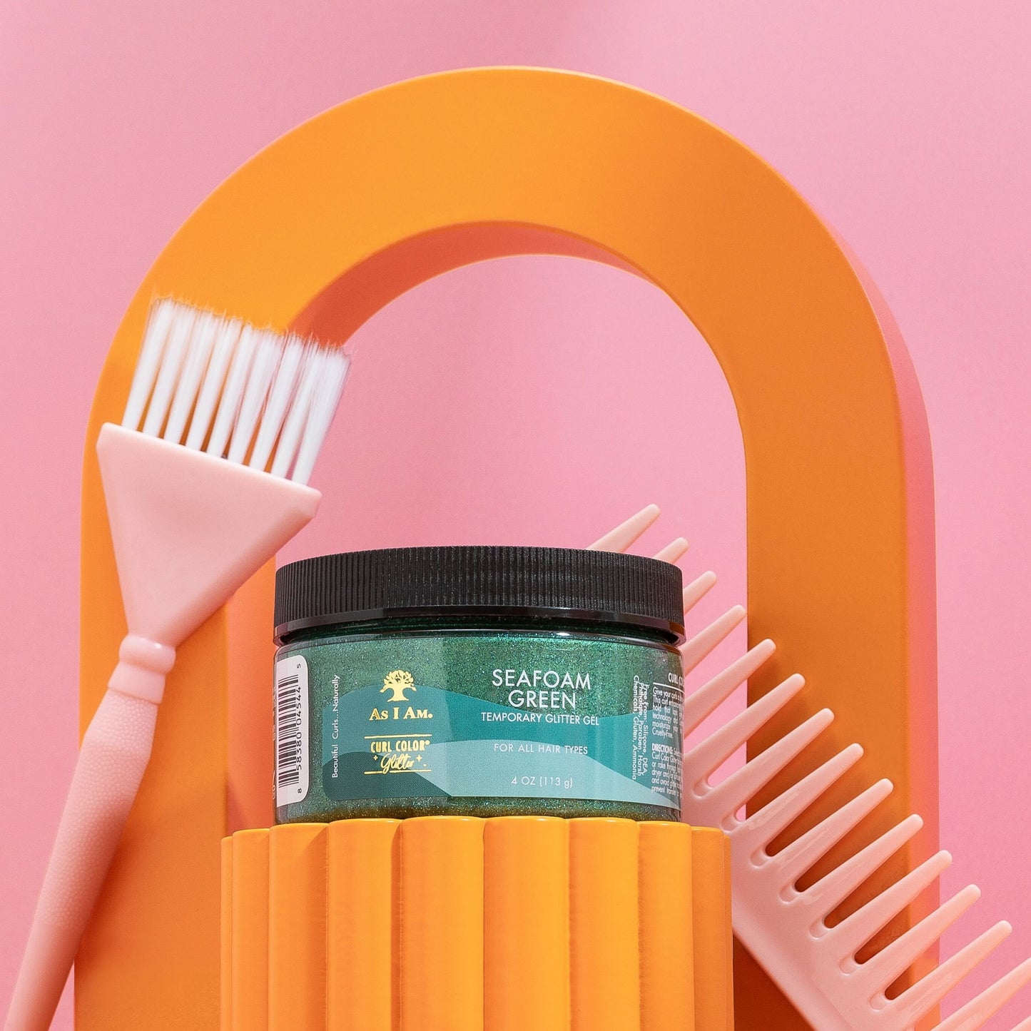 Curl Color Glitter Seafoam Green