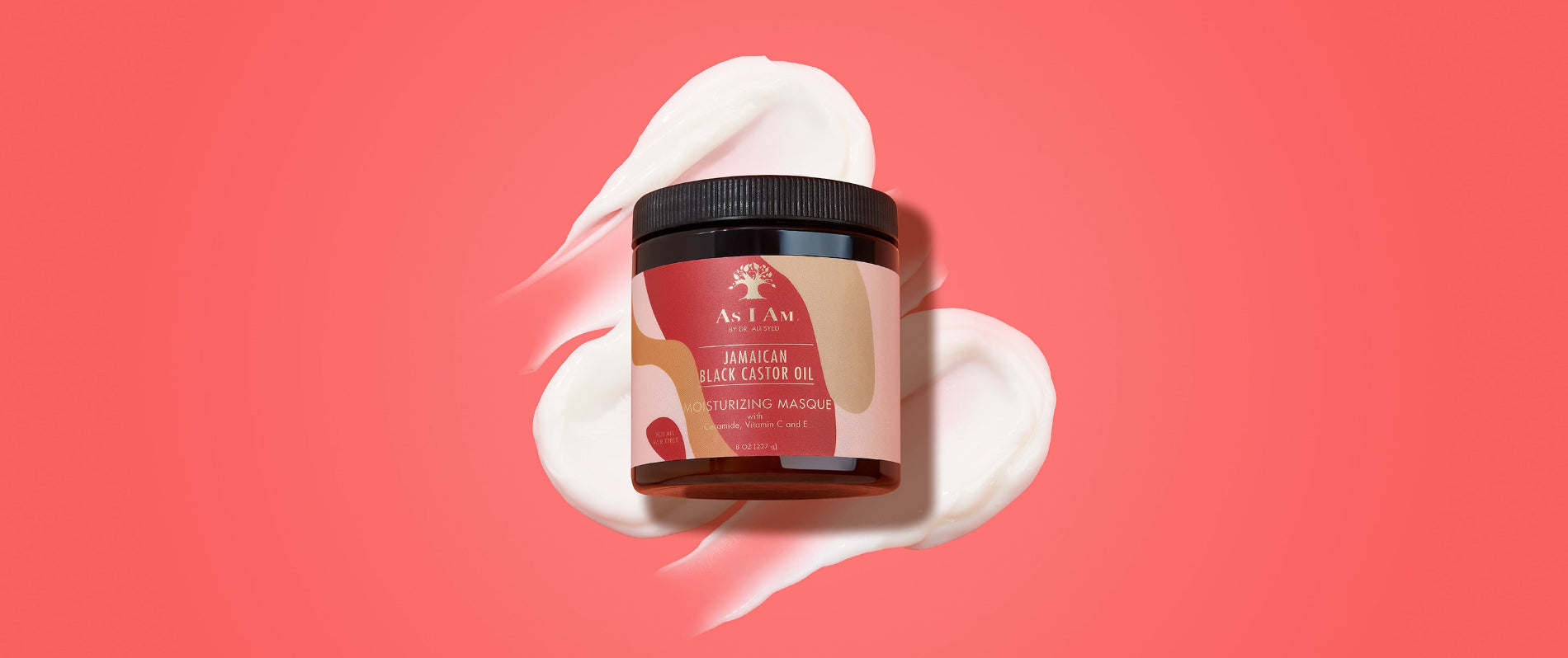 As I Am Jamaican Black Castor Oil Hair Mask - photo de paysage du traitement hydratant intensif formulé pour restaurer la force, réduire les cassures et nourrir en profondeur les boucles naturelles avec JBCO.
