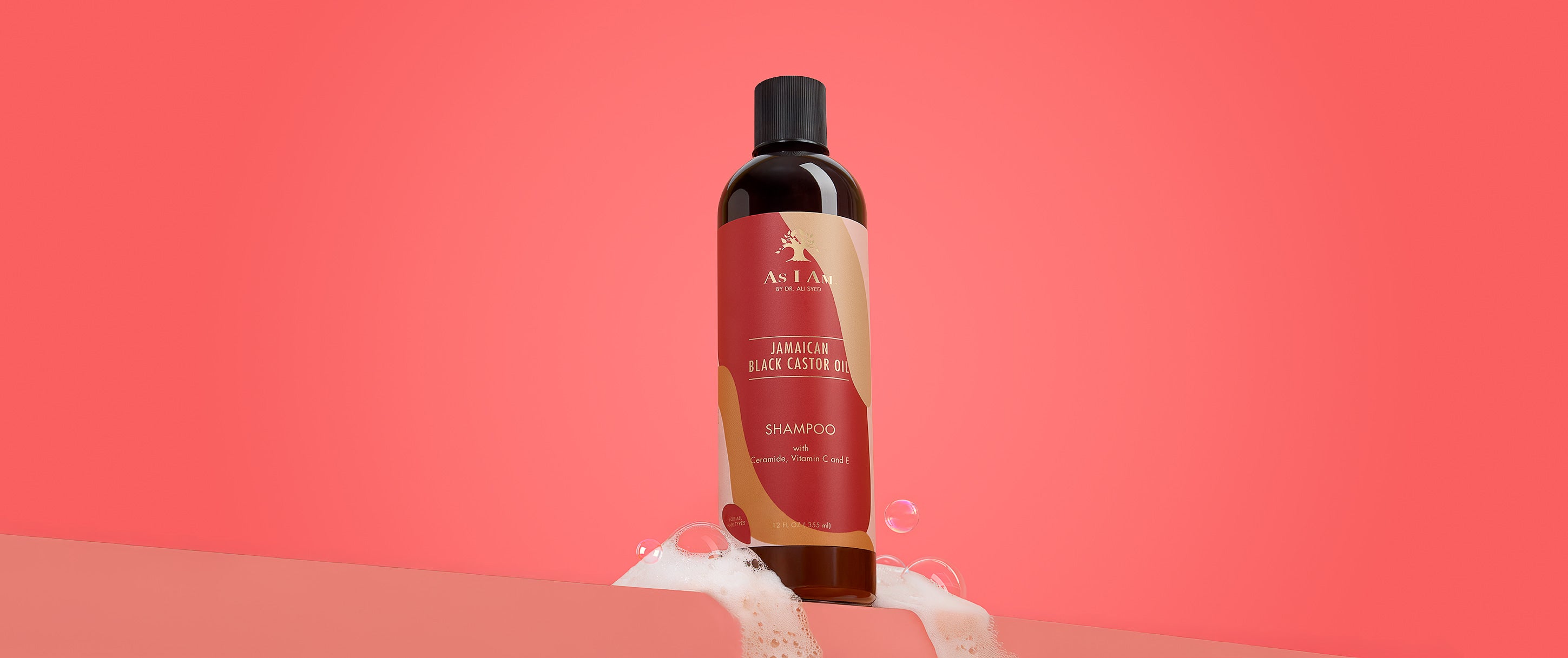 As I Am Jamaican Black Castor Oil Shampoo - image de paysage du shampooing nourrissant formulé pour nettoyer en douceur, renforcer et favoriser une croissance saine des cheveux.