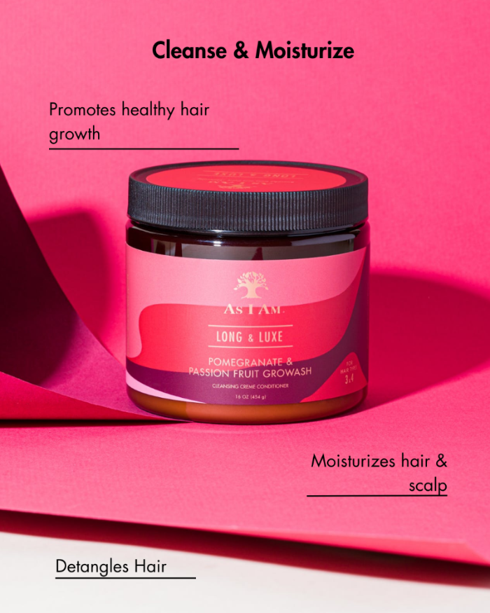 Bocal de produits capillaires sur fond rose avec texte sur les bienfaits des soins capillaires
