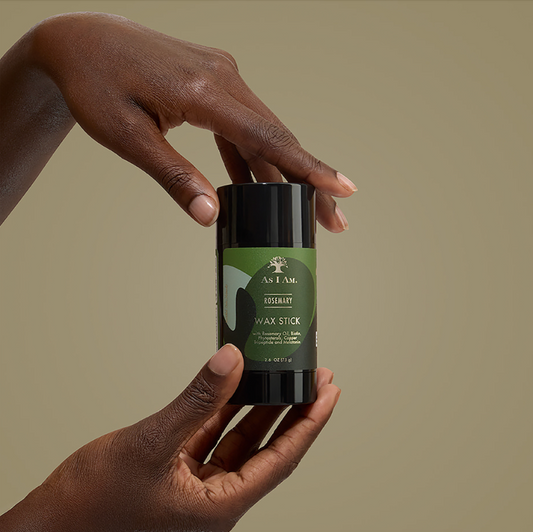 As I Am Rosemary Wax Stick - Infusé de romarin et de biotine pour des coiffures lisses et élégantes. Dompte les mèches rebelles, ajoute de la brillance et offre une tenue souple. Idéal pour les bordures et le coiffage. Bâton de 2,7 oz à tourner.