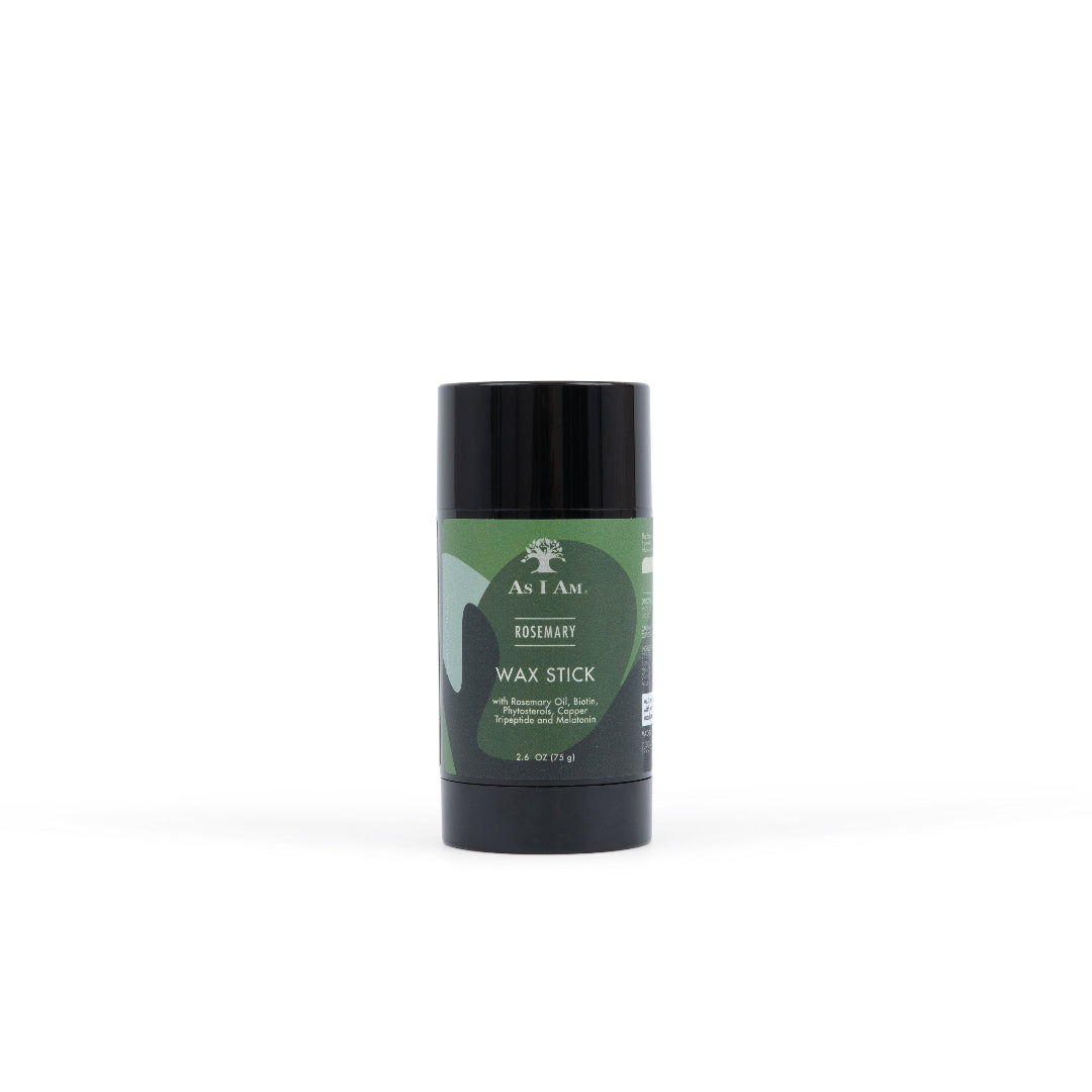 As I Am Rosemary Wax Stick - Infusé de romarin et de biotine pour des coiffures lisses et élégantes. Dompte les mèches rebelles, ajoute de la brillance et offre une tenue souple. Idéal pour les bordures et le coiffage. Bâton de 2,7 oz à tourner.