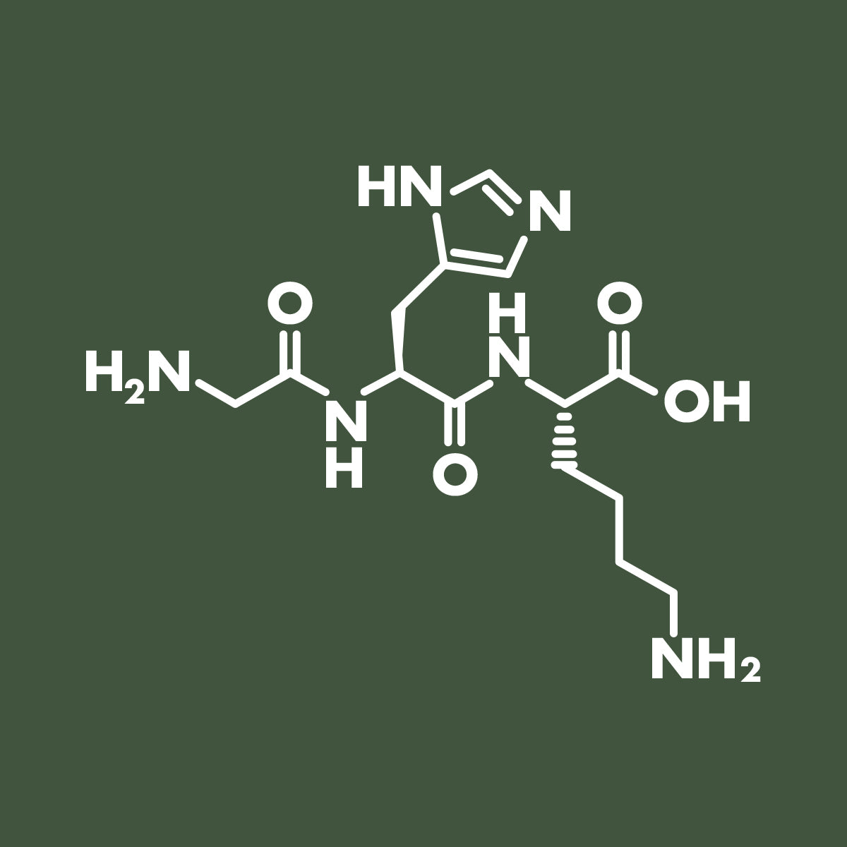 Composé chimique de l'image du tripeptide de cuivre