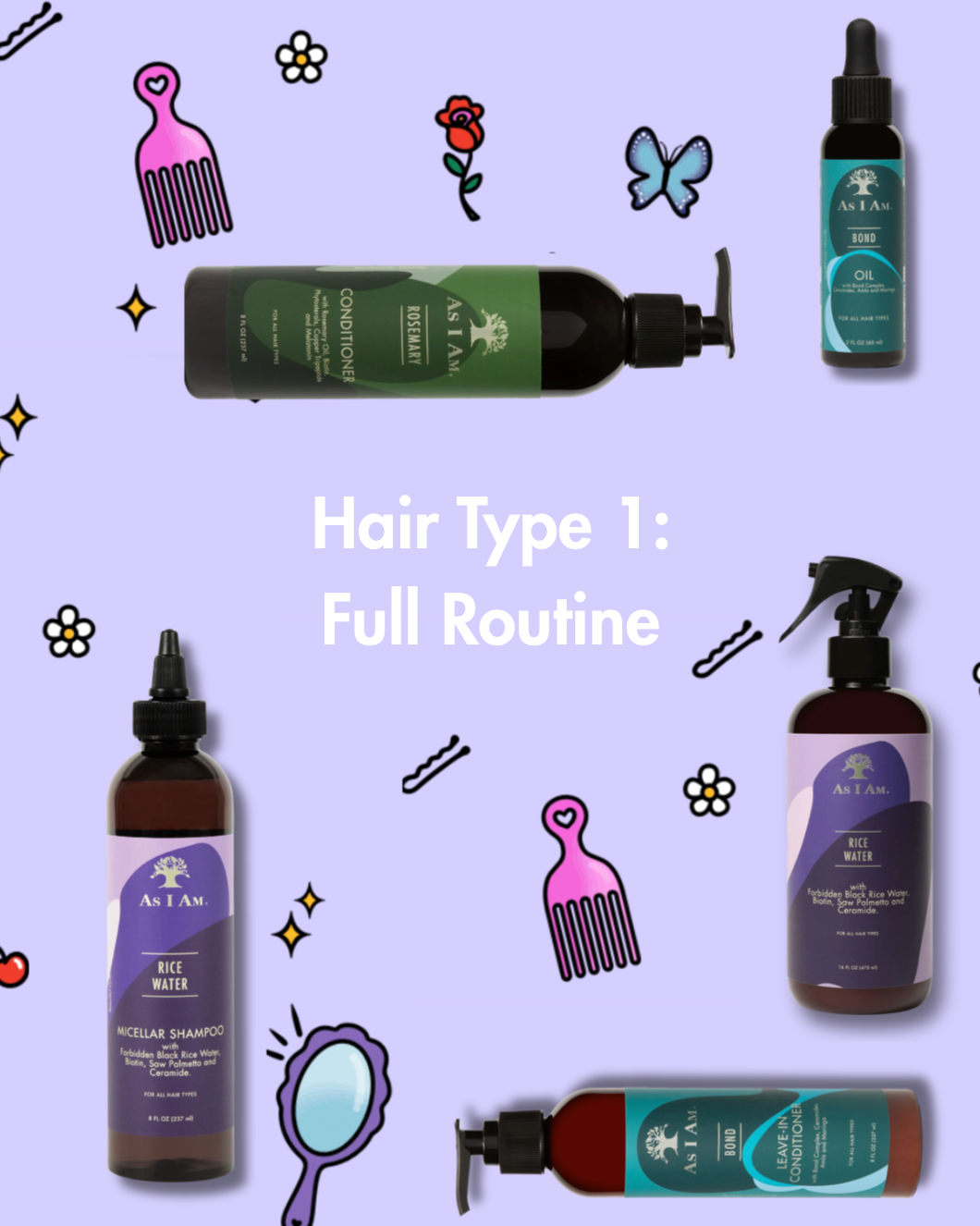 Type de cheveux 1 : Routine complète