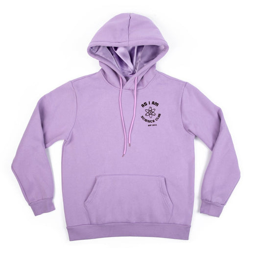 as i am science club satin lined hoodie